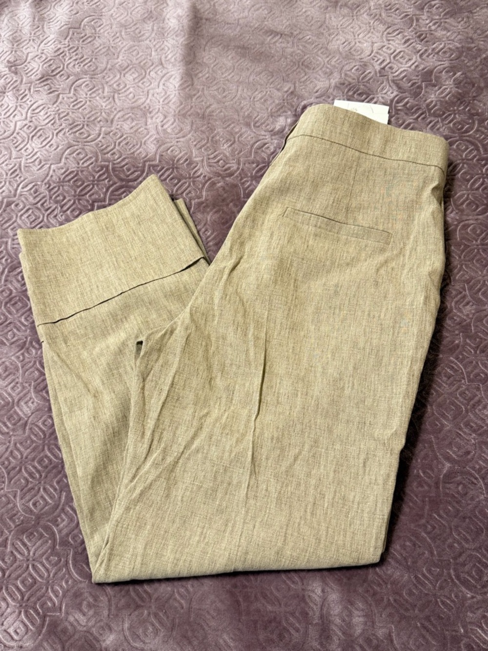 Brunello Cucinelli Linen Trousers Cuffed Hem Pants NWT Size 44 (US 8)